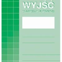 Ewidencja wyjść w godzinach pracy A4