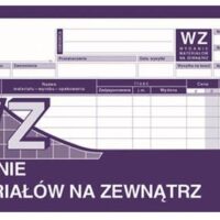 WZ wydanie materiałów na zewnątrz