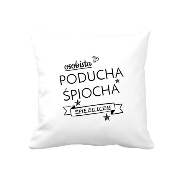 Poduszka z nadrukiem BIAŁA - obrazek 2