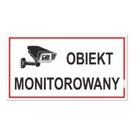 Tabliczka duża OBIEKT MONITOROWANY