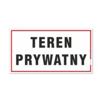 Tabliczka duża TEREN PRYWATNY