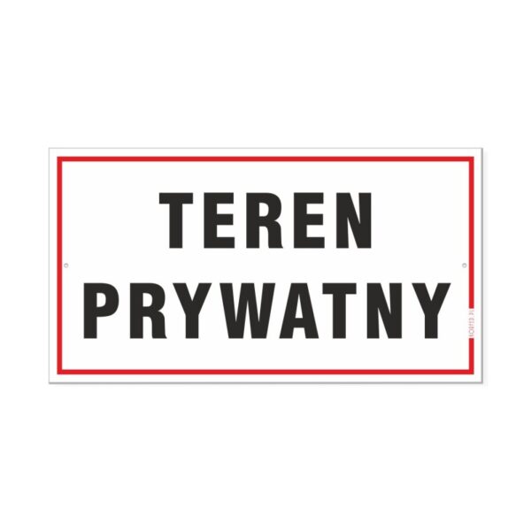 Tabliczka duża TEREN PRYWATNY