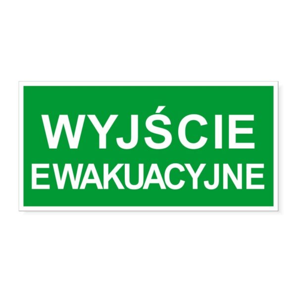 Naklejka WYJŚCIE EWAKUACYJNE