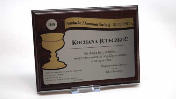 Podziękowanie Dyplom Certyfikat  MDF z grawerem - obrazek 4