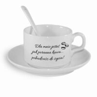 Filiżanka z nadrukiem PORANNA KAWA
