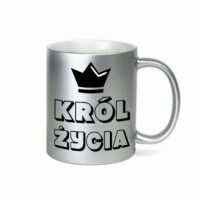 Kubek perłowy KRÓL ŻYCIA srebrny
