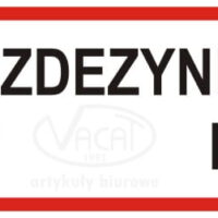 Tabliczka mała ZDEZYNFEKUJ RĘCE