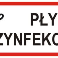 Tabliczka mała PŁYN DO DEZYNFEKCJI RĄK