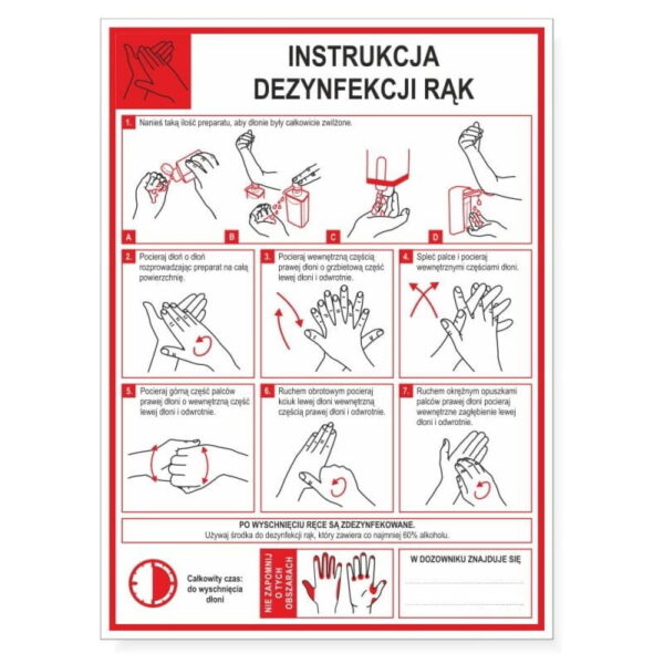 Instrukcja dezynfekcji rąk