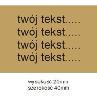 Tabliczka grawerowana 25x40mm