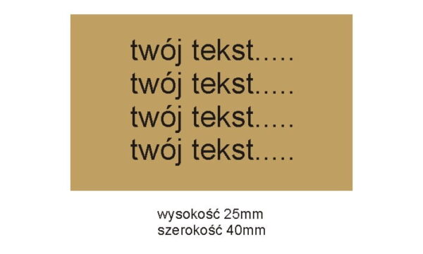 Tabliczka grawerowana 25x40mm