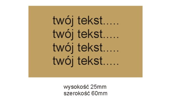 Tabliczka grawerowana 25x60mm
