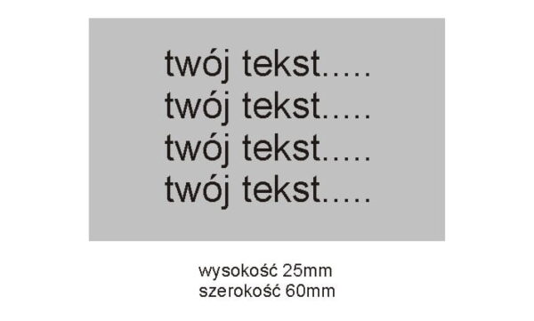 Tabliczka grawerowana 25x60mm - obrazek 2