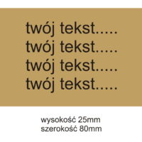 Tabliczka grawerowana 25x80mm