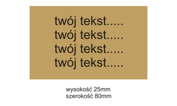 Tabliczka grawerowana 25x80mm