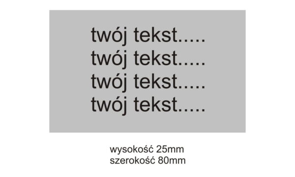 Tabliczka grawerowana 25x80mm - obrazek 2