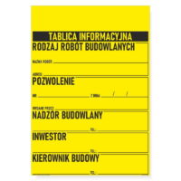 Tablica BUDOWLANA INFORMACYJNA