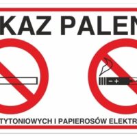 Tabliczka duża ZAKAZ PALENIA e-PAPIEROSÓW