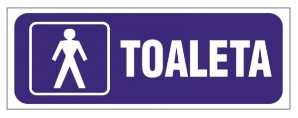 Naklejka TOALETA męska