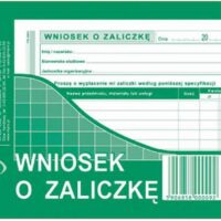 Wniosek o zaliczkę (offset) A6