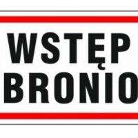 Tabliczka mała WSTĘP WZBRONIONY