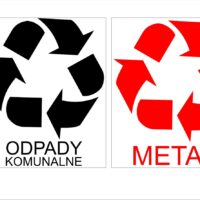 Naklejki na kosze do segregacji odpadów