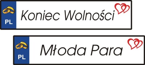 Tablice rejestracyjne NOWOŻEŃCY