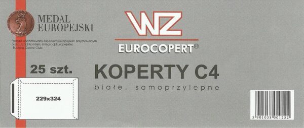 Koperta C4 biała samoprzylepna opk. 25 szt.