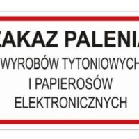 Tabliczka mała ZAKAZ PALENIA e-PAPIEROSÓW