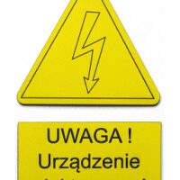Tabliczka UWAGA URZĄDZENIE ELEKTRYCZNE
