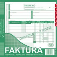 Faktura SPRZEDAWCA NABYWCA ODBIORCA brutto
