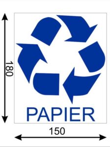 naklejka na kosz segregacja odpadów papier vacat knurów gliwice śląsk